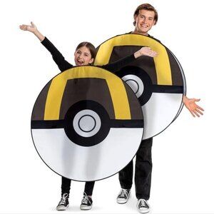 Pokémon Ultra Ball Pop Out Costume OS Ages 8+ Black White Yellow